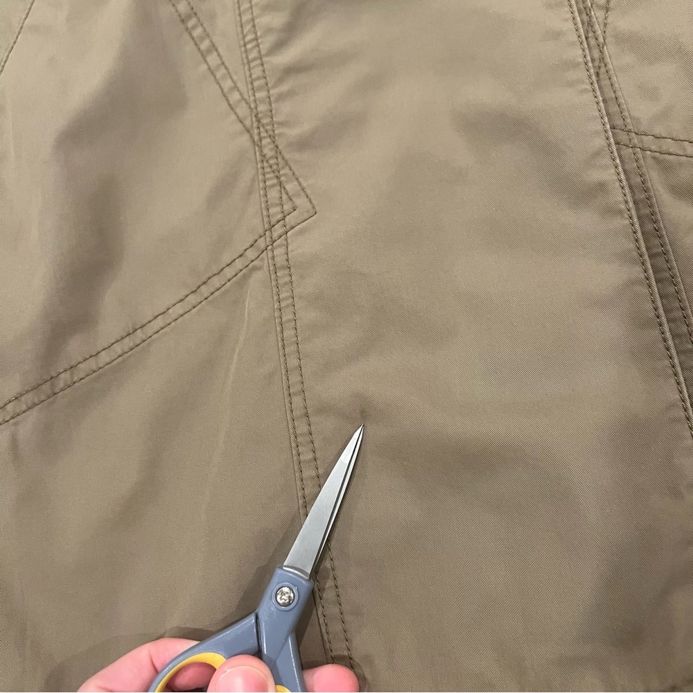 Pilcro x Anthropologie Utility Trench Coat Moss Belted XS Double Breasted Crop - Picture 13 of 15